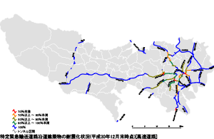 高速道路の状況（平成30年12月末時点）