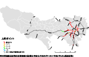 高速道路の状況（令和元年12月末時点➡令和２年6月末時点）