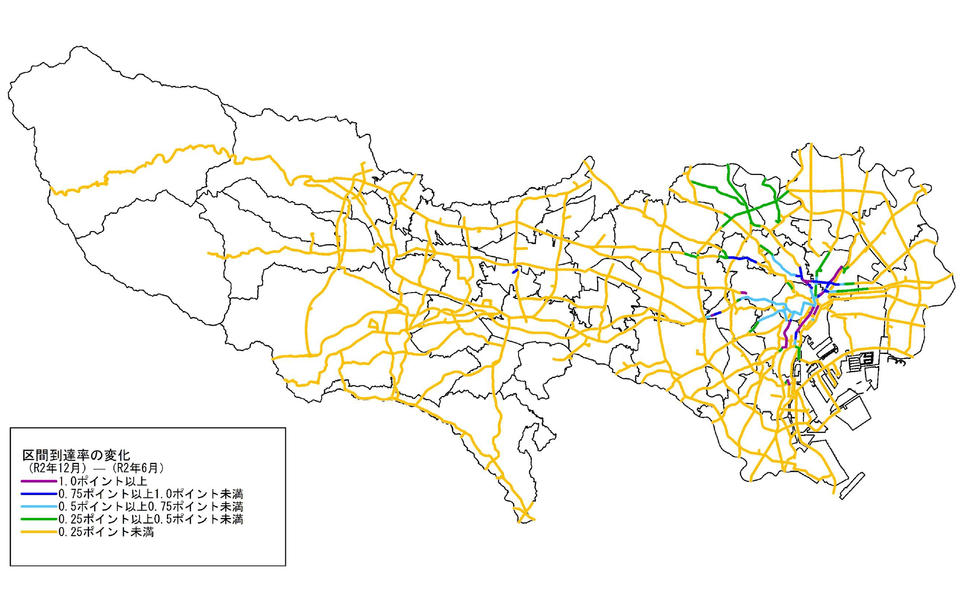 区間到達率図