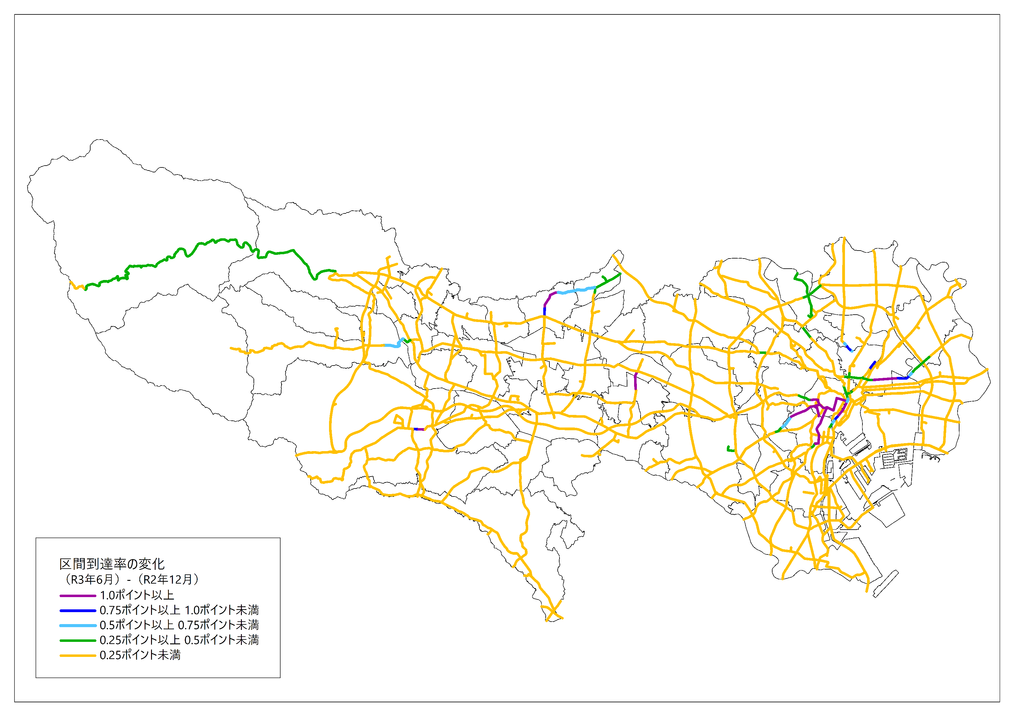 区間到達率図