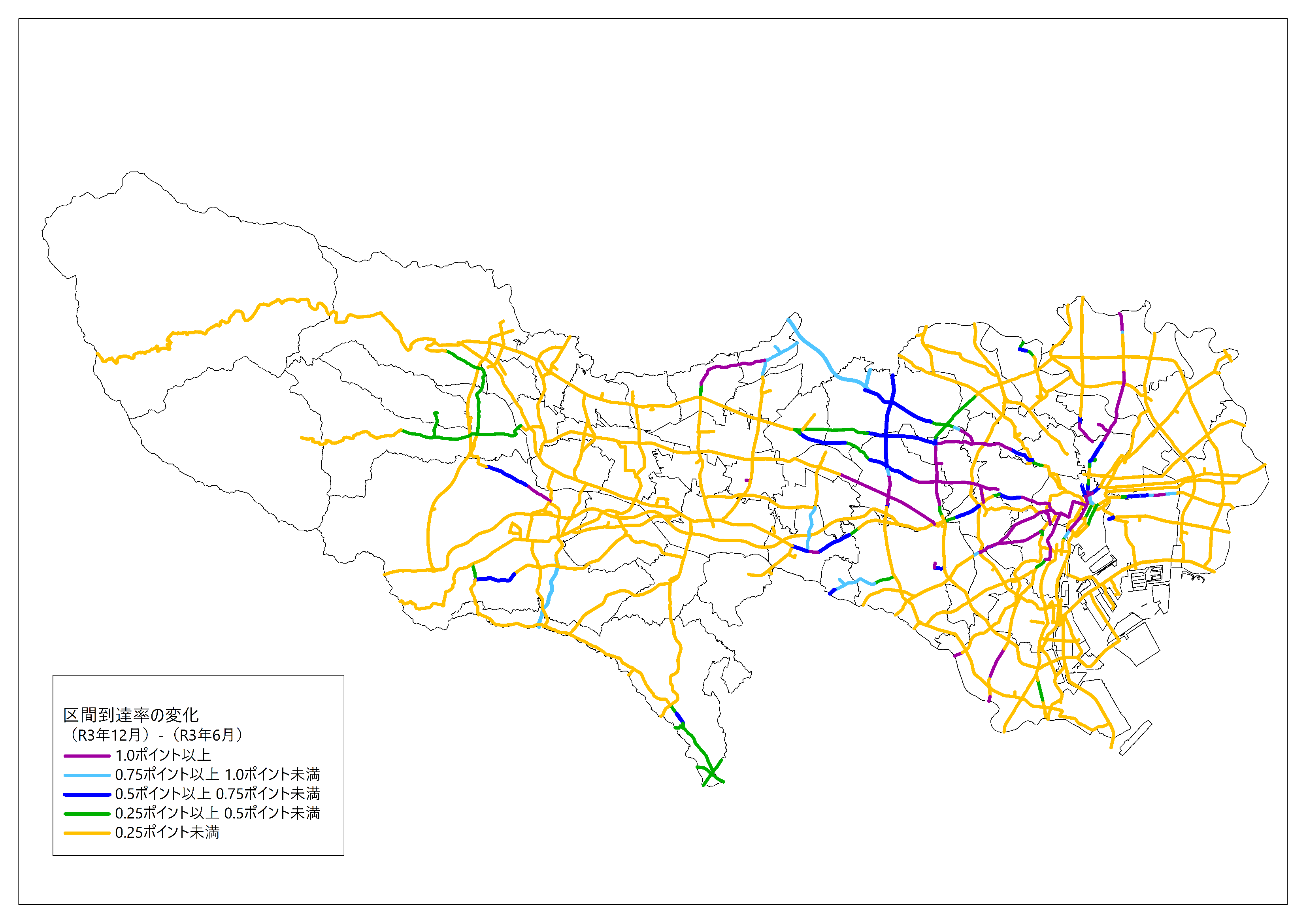 区間到達率図