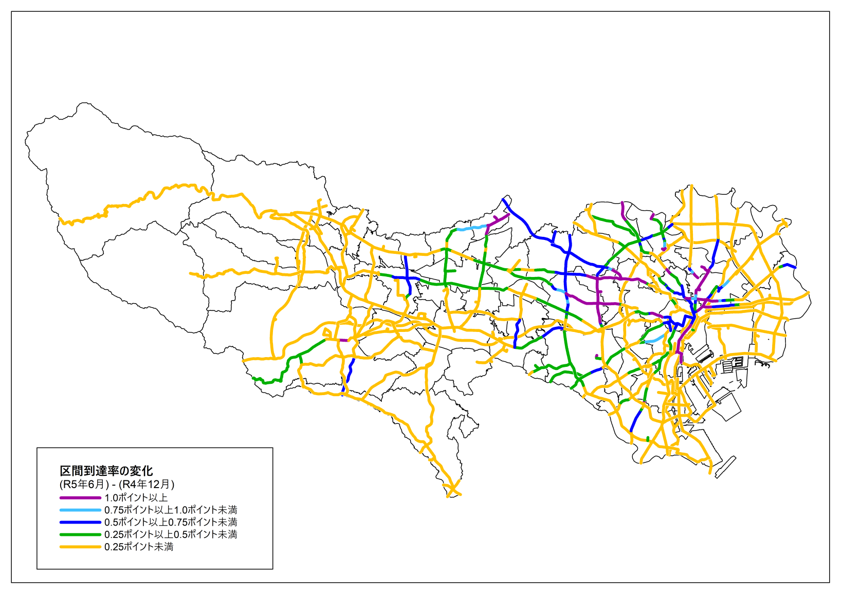 区間到達率図