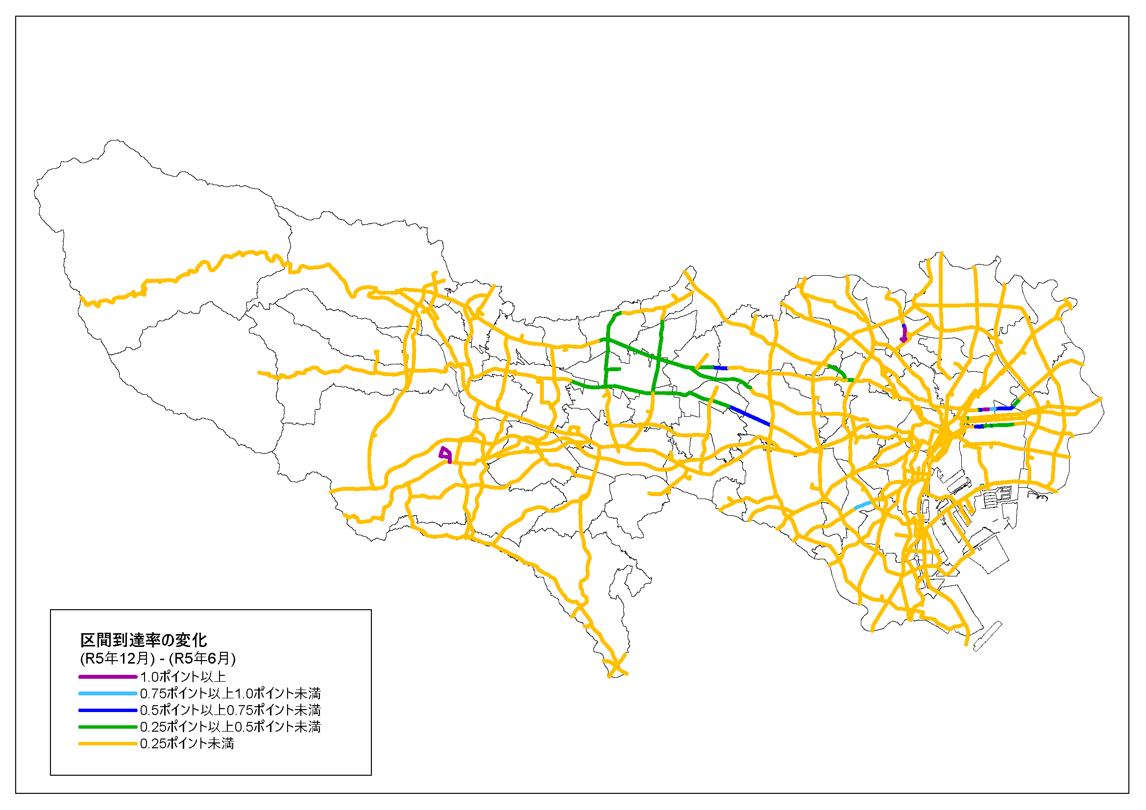 区間到達率図