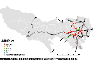 高速道路の状況（平成28年12月末⇒平成29年6月末時点）